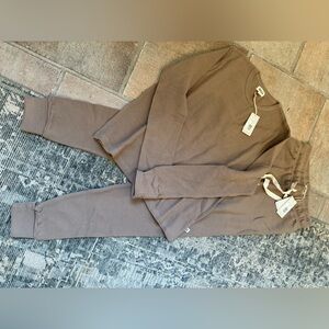 Women's Tan Lounge Set-Nui organics